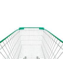 shopping cart isolated on white background photo