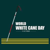 World White Cane Day guiding the blind Vector. Simple and elegant design vector