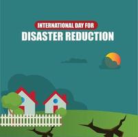 International Day for Disaster Reduction Vector. Simple and Elegant Design vector