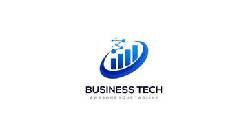 Finance Tech Logo Design Vector Illustration