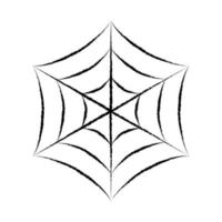 Black spiderweb on a white background. vector illustration