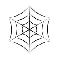 telaraña negra sobre un fondo blanco. ilustración vectorial vector