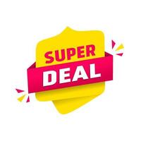 Super deal banner template promotional. Discount design. Modern Vector illustration.