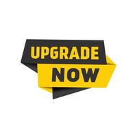 Upgrade now banner template. Flat style design. Vector icon.