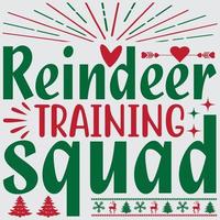 Reindeer training squad vector