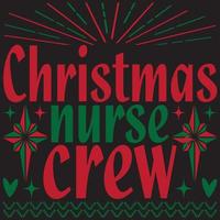 Christmas nurse crew vector