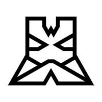 Modern logo design with an angry face expression vector