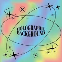 Holographic Background vectors design hologram Rainbow background