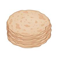 Stack of pancakes, color vector isolated cartoon-style illustration