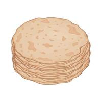 Stack of pancakes, color vector isolated cartoon-style illustration