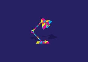 lámpara pop art colorido abstracto vector