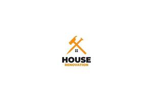 Renovation house logo design vector illustration