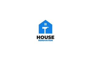 Renovation house logo design vector illustration