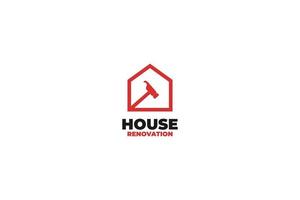 Renovation house logo design vector illustration