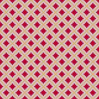 Red Christmas Fair Isle sweater seamless diamod pattern. vector