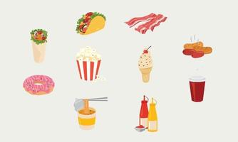 Fast Food vector in flat design