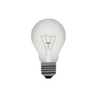 Incandescent light bulb insulated on a white background. Vector illustration