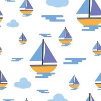 pattern seamless boat vector