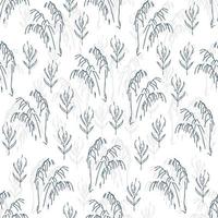 Seamless graphic vector pattern with dry autumn grass. An illustration for print on aboys, to create a Scandinavian mood.