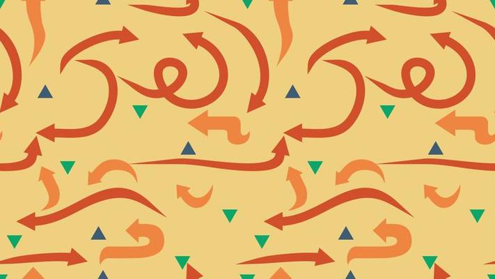 seamless pattern wavy soft orange arrow icon vector illustration EPS10