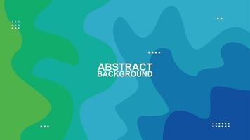 abstract trendy modern rough wavy dynamic green to blue color palette background vector illustration EPS10