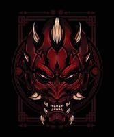 Ilustración de vector de demonio oni