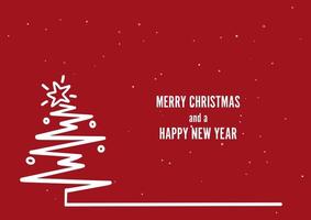 minimalist christmas card background vector