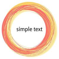 Vector abstract colorful swirl shape isolated on white background. Rainbow abstract circle frame