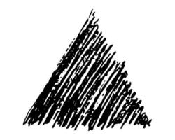 esbozar un triángulo de frotis de garabatos. garabato de lápiz dibujado a mano. ilustración vectorial vector