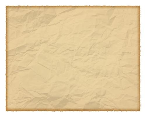 Old paper with burnt edges isolated on white background with place for your text. Vector illustration