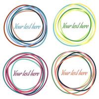 Set of colorful vector circles. Vector abstract design elements and banners.