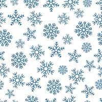 Seamless background with snowflakes. Christmas and New Year decoration elements. Vector illustration.