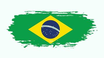 Distressed abstract Brazil flag vector