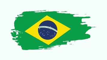 Brazil grunge texture abstract flag vector