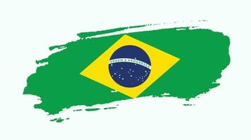 New creative grunge texture Brazil flag vector