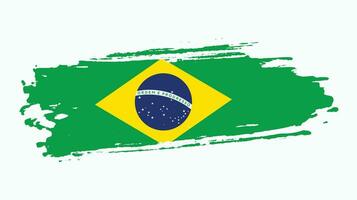 Abstract Brazil grunge texture flag design vector