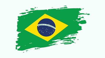 Brazil grungy flag vector