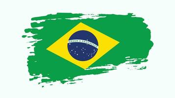 Abstract Brazil grunge flag vector