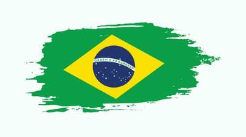 New Brazil grungy flag vector