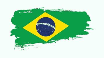Brazil distressed grunge flag vector