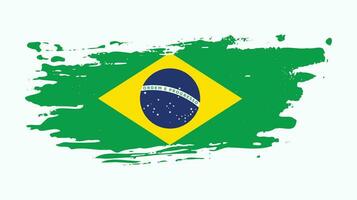 Faded grungy style Brazil flag vector