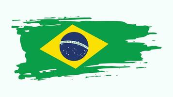 Splash grungy Brazil flag design vector