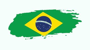 Brazil faded grunge texture flag vector