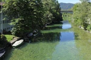 Beautiful river area in Gmund near Lake Tegernsee in Bavaria, Germany photo