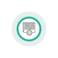 Event. management. processing. schedule. timing Line Icon. Vector isolated illustration
