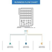 Audio. control. mix. mixer. studio Business Flow Chart Design with 3 Steps. Line Icon For Presentation Background Template Place for text vector