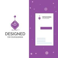 Business Logo for Arcade. game. gaming. joystick. stick. Vertical Purple Business .Visiting Card template. Creative background vector illustration