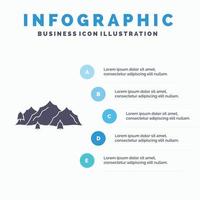 mountain. landscape. hill. nature. tree Infographics Template for Website and Presentation. GLyph Gray icon with Blue infographic style vector illustration.