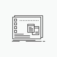 Window. Mac. operational. os. program Line Icon. Vector isolated illustration