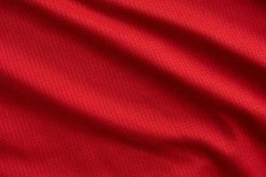 sports clothing fabric football jersey texture top view red color photo